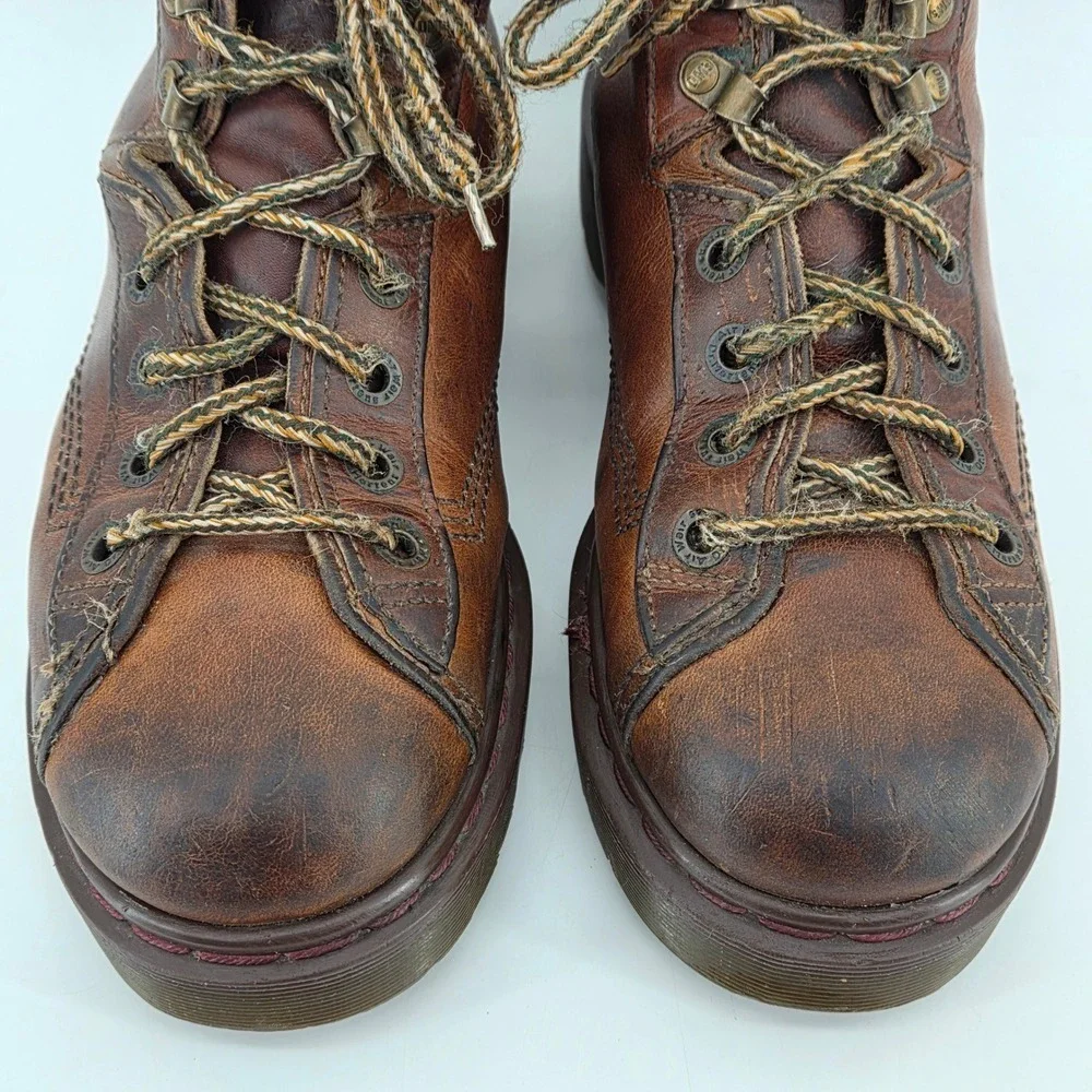 Dr. Martens 8287 Brown‎ Leather Monkey Boots Chunky Y2K Distressed Mens 7